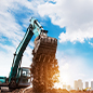 Excavator operating on a Hybrid Contracting Limited construction site