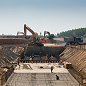 Aerial view of a Hybrid Contracting Limited construction site